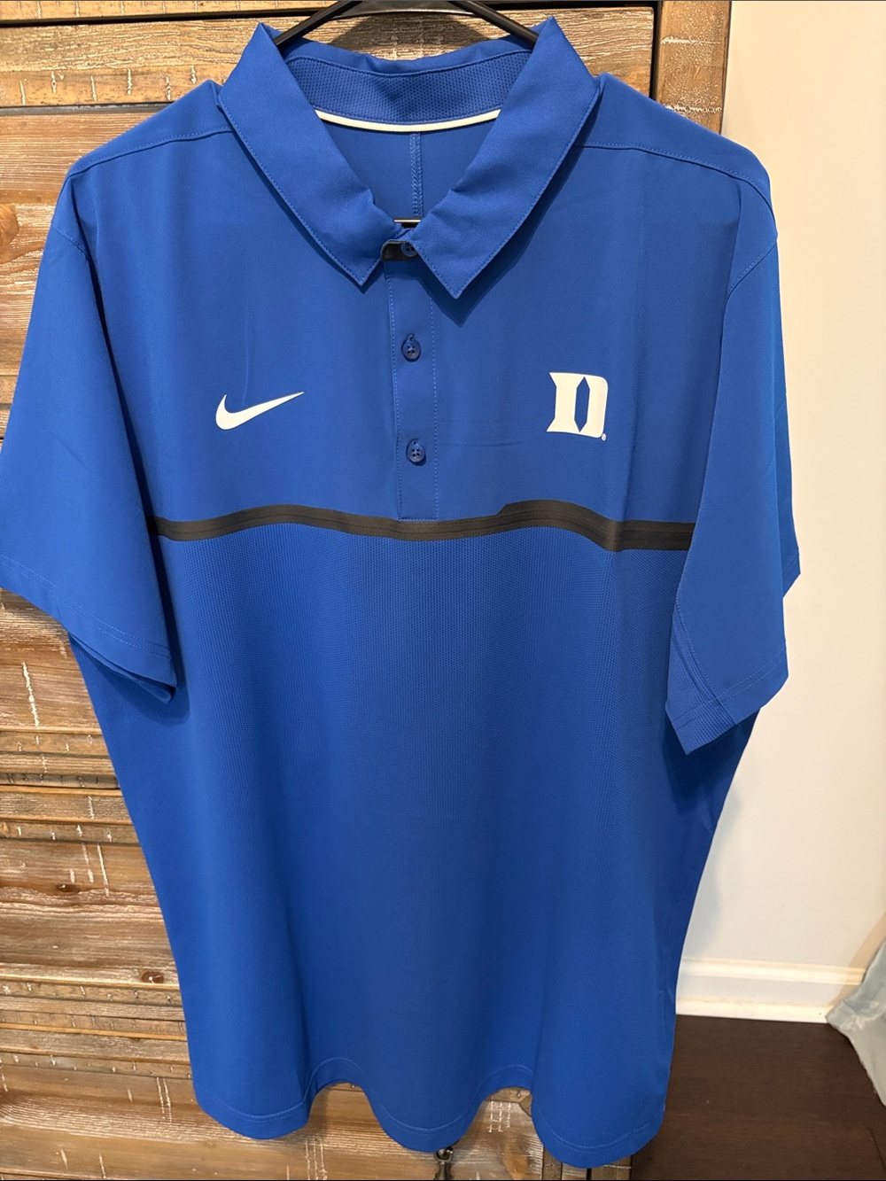 Nike Duke Dri-Fit Performance Polo with Black Stripe